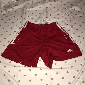 Women’s Red Adidas Soccer Shorts